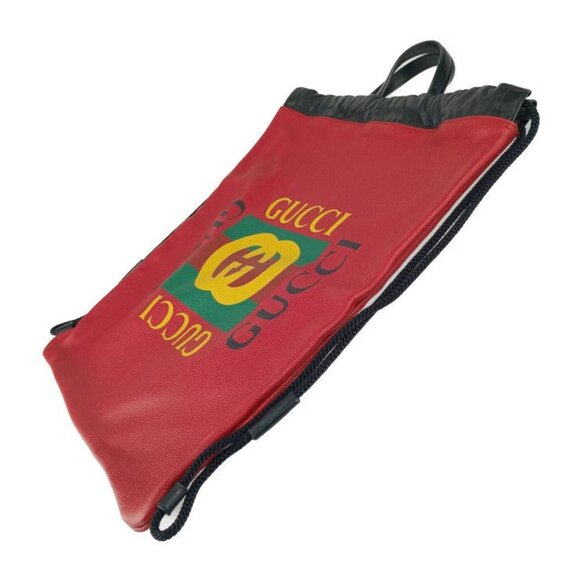 Gucci Backpack Daypack Print Drawstring Ring Hibisca Scuffed Leather main image 8